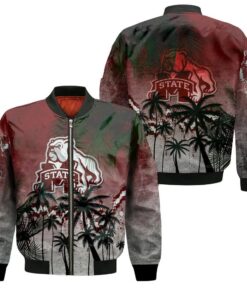 Mississippi State Bulldogs Bomber Jacket 3D Printed Coconut Tree Tropical Grunge - livanniespoon Store