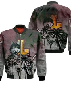 Loyola Ramblers Bomber Jacket 3D Printed Coconut Tree Tropical Grunge - livanniespoon Store