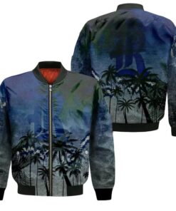 Rice Owls Bomber Jacket 3D Printed Coconut Tree Tropical Grunge - livanniespoon Store