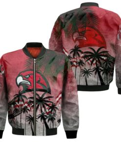 Miami Redhawks Bomber Jacket 3D Printed Coconut Tree Tropical Grunge - livanniespoon Store