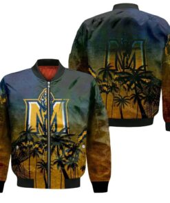 Murray State Racers Bomber Jacket 3D Printed Coconut Tree Tropical Grunge - livanniespoon Store
