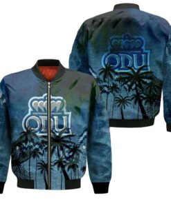 Old Dominion Monarchs Bomber Jacket 3D Printed Coconut Tree Tropical Grunge - livanniespoon Store
