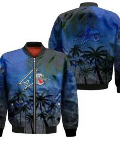 North Carolina Asheville Bulldogs Bomber Jacket 3D Printed Coconut Tree Tropical Grunge - livanniespoon Store