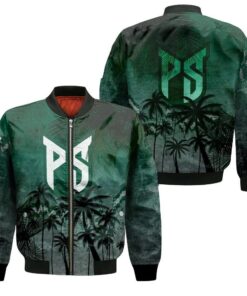 Portland State Vikings Bomber Jacket 3D Printed Coconut Tree Tropical Grunge - livanniespoon Store