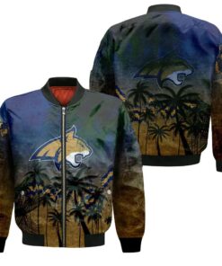 Montana State Bobcats Bomber Jacket 3D Printed Coconut Tree Tropical Grunge - livanniespoon Store