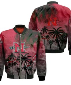Nicholls Colonels Bomber Jacket 3D Printed Coconut Tree Tropical Grunge - livanniespoon Store