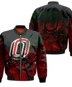 Omaha Mavericks Bomber Jacket 3D Printed Coconut Tree Tropical Grunge - livanniespoon Store