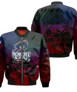 Robert Morris Colonials Bomber Jacket 3D Printed Coconut Tree Tropical Grunge - livanniespoon Store