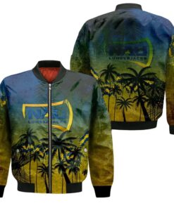 Northern Arizona Lumberjacks Bomber Jacket 3D Printed Coconut Tree Tropical Grunge - livanniespoon Store