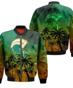 Norfolk State Spartans Bomber Jacket 3D Printed Coconut Tree Tropical Grunge - livanniespoon Store