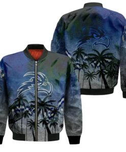 North Florida Ospreys Bomber Jacket 3D Printed Coconut Tree Tropical Grunge - livanniespoon Store