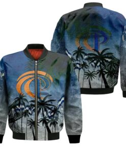 Pepperdine Waves Bomber Jacket 3D Printed Coconut Tree Tropical Grunge - livanniespoon Store