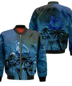 San Diego Toreros Bomber Jacket 3D Printed Coconut Tree Tropical Grunge - livanniespoon Store