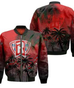 Radford Highlanders Bomber Jacket 3D Printed Coconut Tree Tropical Grunge - livanniespoon Store