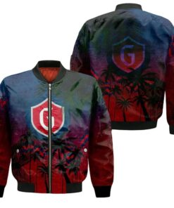 Saint Marys Gaels Bomber Jacket 3D Printed Coconut Tree Tropical Grunge - livanniespoon Store