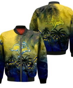 South Dakota State Jackrabbits Bomber Jacket 3D Printed Coconut Tree Tropical Grunge - livanniespoon Store