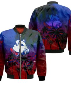 St. Francis Brooklyn Terriers Bomber Jacket 3D Printed Coconut Tree Tropical Grunge - livanniespoon Store