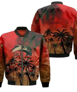 Siu Edwardsville Cougars Bomber Jacket 3D Printed Coconut Tree Tropical Grunge - livanniespoon Store