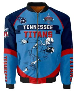 Tennessee Titans Super Bowl Lvi Champions Running Man Bomber Jacket - livanniespoon Store