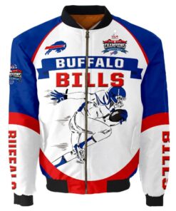 Buffalo Bills Super Bowl Lvi Champions Running Man Bomber Jacket - livanniespoon Store