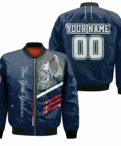 New York Yankees Bronx Customized Pattern Bomber Jacket - livanniespoon Store