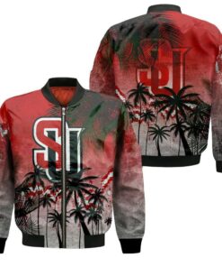 Seattle Redhawks Bomber Jacket 3D Printed Coconut Tree Tropical Grunge - livanniespoon Store
