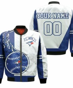 Toronto Blue Jays 3D Customized Pattern Bomber Jacket - livanniespoon Store