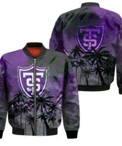 St. Thomas Tommies Bomber Jacket 3D Printed Coconut Tree Tropical Grunge - livanniespoon Store