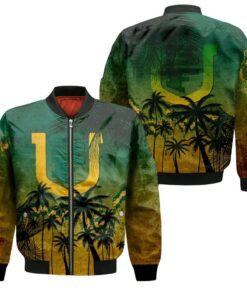 San Francisco Dons Bomber Jacket 3D Printed Coconut Tree Tropical Grunge - livanniespoon Store