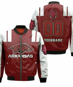 Arkansas Razorbacks For Razorbacks Fans Customized Pattern Bomber Jacket - livanniespoon Store