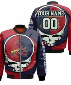 Grateful Dead Saint Louis Cardinals Customized Pattern Bomber Jacket - livanniespoon Store