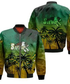 Siena Saints Bomber Jacket 3D Printed Coconut Tree Tropical Grunge - livanniespoon Store