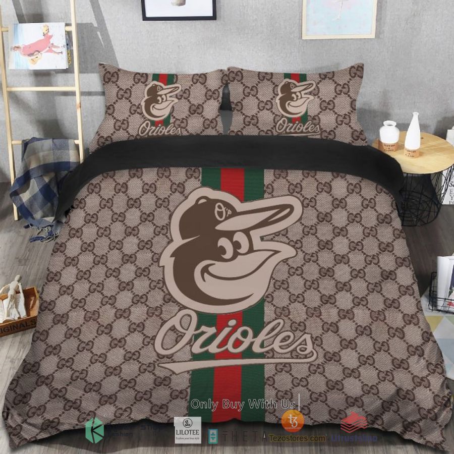 BEST Baltimore Orioles Gucci Bedding Set -livanniespoon Store