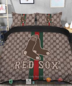 BEST Boston Red Sox Gucci Bedding Set -livanniespoon Store