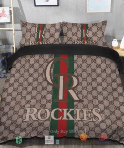 BEST Colorado Rockies Gucci Bedding Set -livanniespoon Store