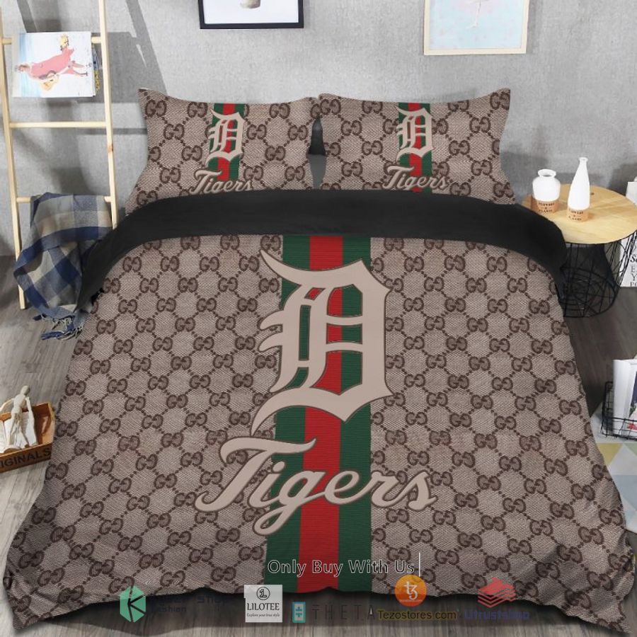 BEST Detroit Tigers Gucci Bedding Set -livanniespoon Store