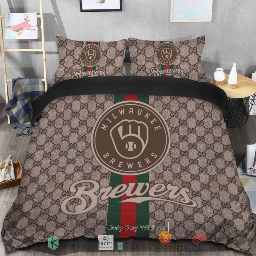 BEST Milwaukee Brewers Gucci Bedding Set -livanniespoon Store