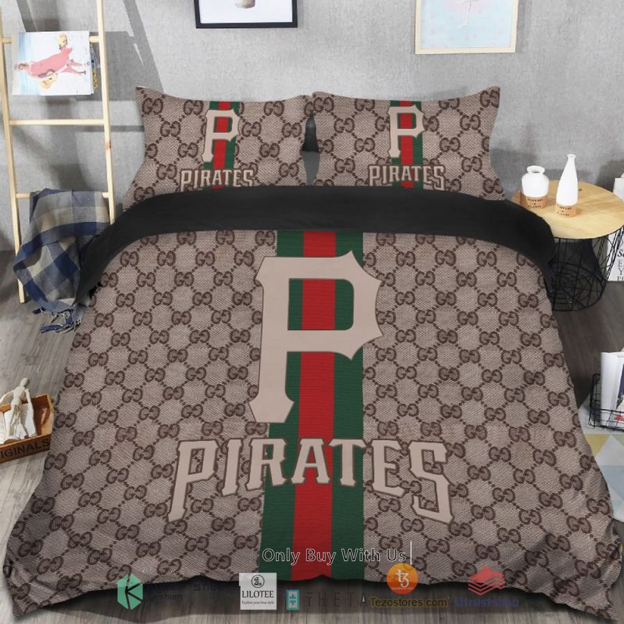 BEST Pittsburgh Pirates Gucci Bedding Set -livanniespoon Store