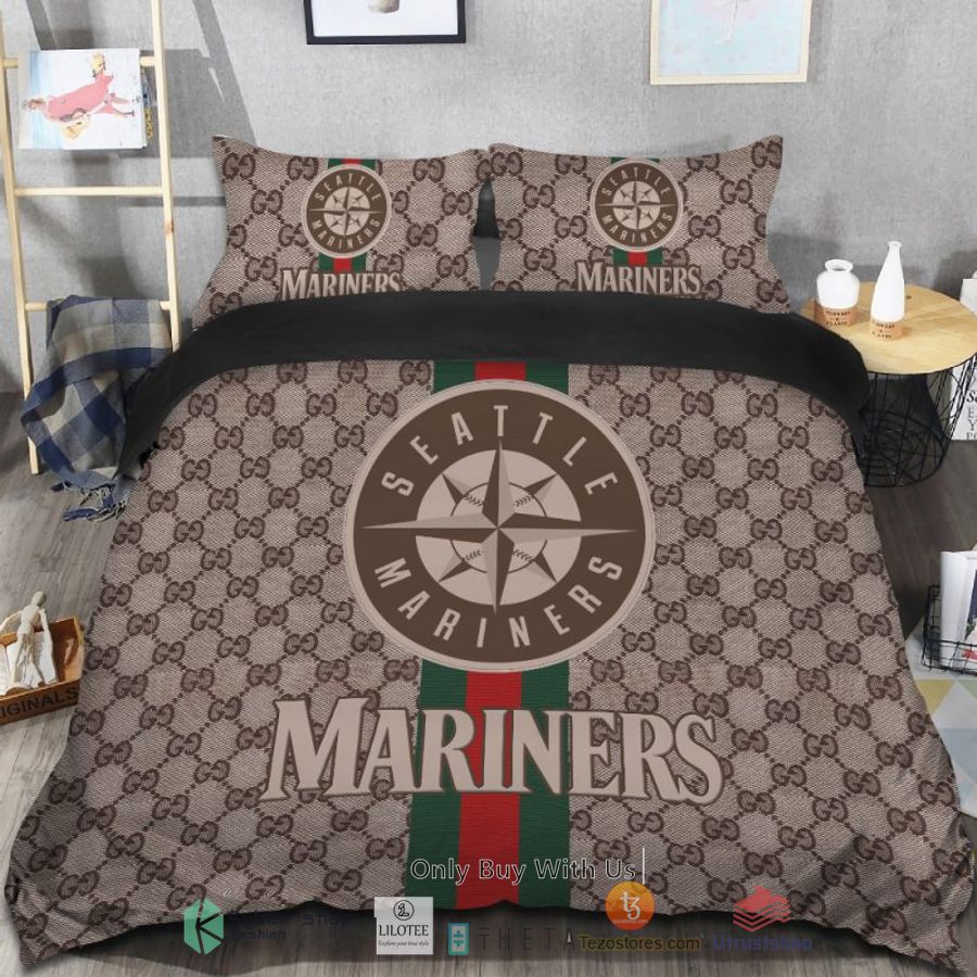 BEST Seattle Mariners Gucci Bedding Set -livanniespoon Store