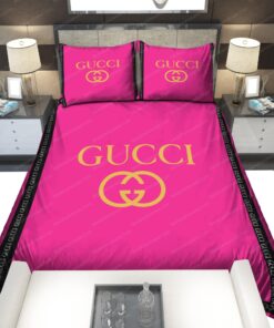 Pink Gucci Luxury Bedding Sets -livanniespoon Store