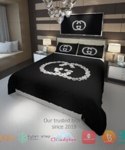 Rose Gucci Italian Luxury Brand Bedding Set -livanniespoon Store
