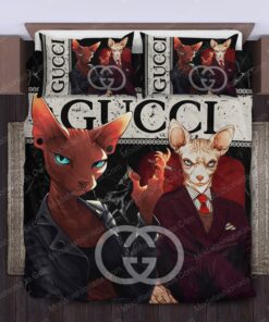 Sphynx Cat Gucci Luxury Bedding Sets -livanniespoon Store