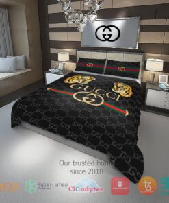 Two Tiger Gucci black Bedding Set -livanniespoon Store