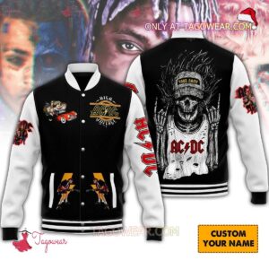 Ac Dc High Voltage Personalized Baseball Jacket - livanniestore Store