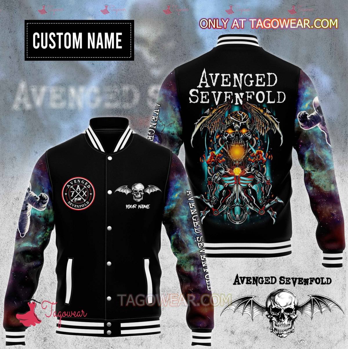 Avenged Sevenfold Galaxy Personalized Baseball Jacket - livanniestore Store