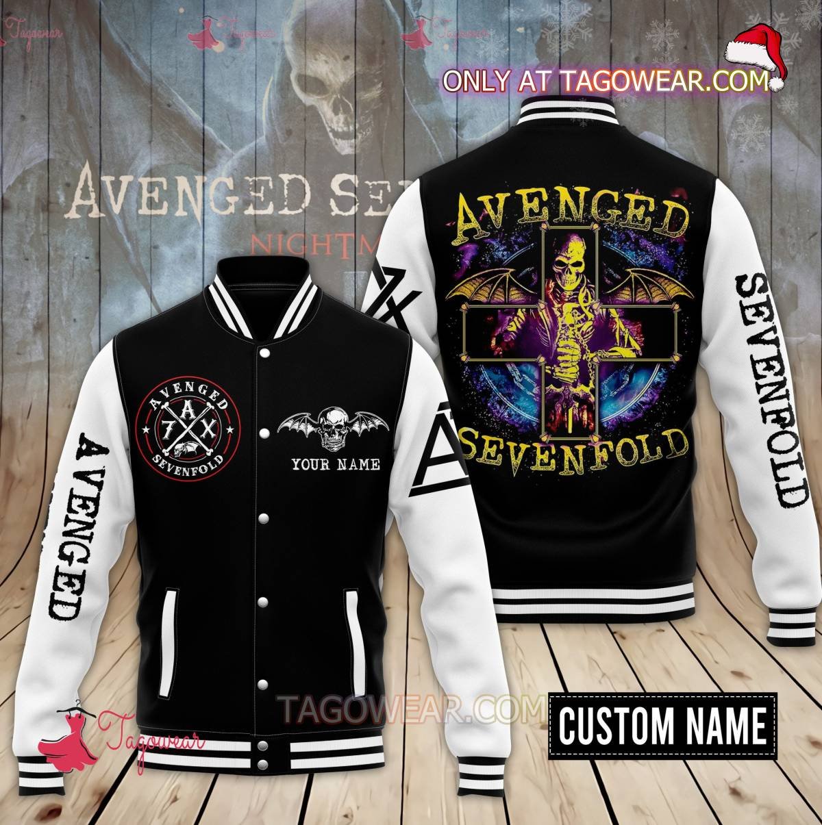 Avenged Sevenfold Skull Personalized Baseball Jacket - livanniestore Store