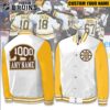 Boston Bruins Brad Marchand Custom Name Baseball Jacket BB070324LNQ14VKH - livanniestore Store