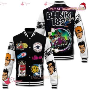 Blink-182 20 Year Anniversary Baseball Jacket - livanniestore Store