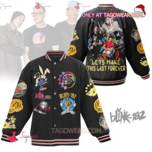 Blink-182 Let's Make This Last Forever Baseball Jacket - livanniestore Store