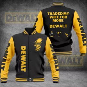 Dewalt Funny Trade My Wife Baseball Jacket DW040124DHN4DKD - livanniestore Store